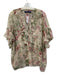 Polo Ralph Lauren Size L Green, Pink & Multi Modal & Silk Floral Ruffle Top Green, Pink & Multi / L