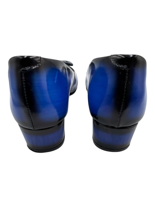 Girotti Shoe Size 41 Blue & Black Patent Leather Ombre Pointed Toe Buckle Pumps Blue & Black / 41