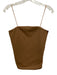 Vince Size Est S Brown Missing Fabric Tag Sleeveless High Collar Side Zip Top Brown / Est S