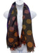 Fendi Orange, Purple, Green Acrylic Frayed Knit Dots Heavy scarf Orange, Purple, Green / Large