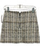 Alice + Olivia Size 4 White, Gray, Beige Polyester & Acrylic Tweed Boucle Skirt White, Gray, Beige / 4