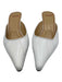Charles Jourdan Shoe Size 8.5 White Leather Paneled Pointed Toe Mule Pumps White / 8.5