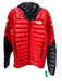 The North Face Size S Red & White Nylon & Acetate Goose Down Full ZIp Jacket Red & White / S