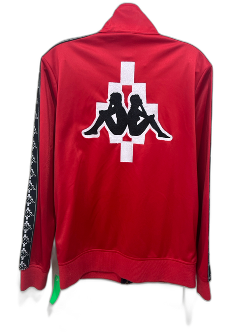 Kappa Size M Red, Black, White Polyester Full Zip Side Stripe Track Pant Set Red, Black, White / M