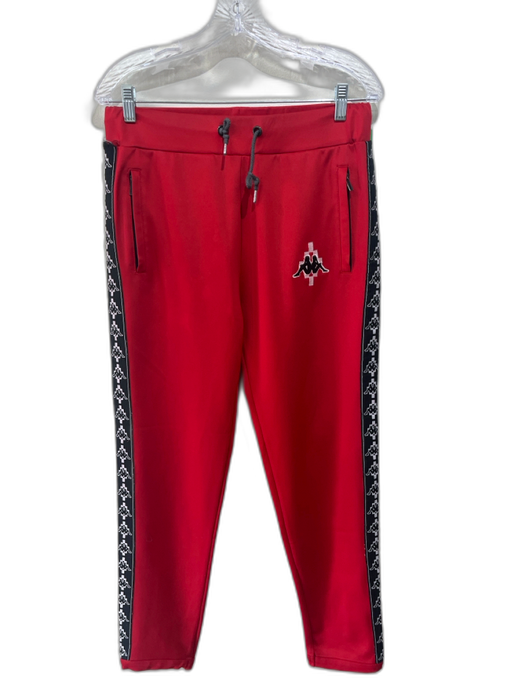 Kappa Size M Red, Black, White Polyester Full Zip Side Stripe Track Pant Set Red, Black, White / M