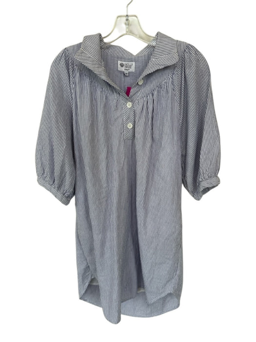 Holly Shae Design Size S/M Purple & White Cotton Long Balloon Sleeve Dress Purple & White / S/M