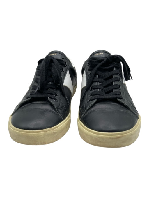 Celine Shoe Size 37 Black & White Leather Low Top Trainers Sneakers Black & White / 37