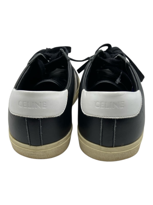 Celine Shoe Size 37 Black & White Leather Low Top Trainers Sneakers Black & White / 37