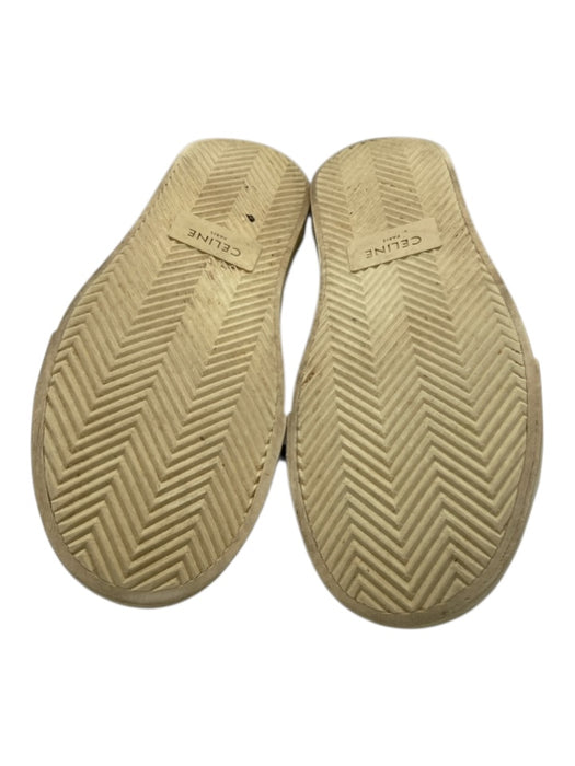 Celine Shoe Size 37 Black & White Leather Low Top Trainers Sneakers Black & White / 37