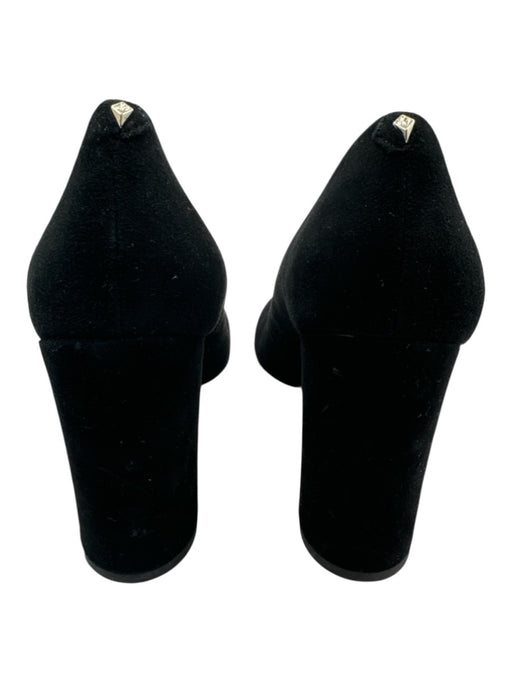 Sam Edelman Shoe Size 7.5 Black Leather Suede Block Heel Pumps Black / 7.5