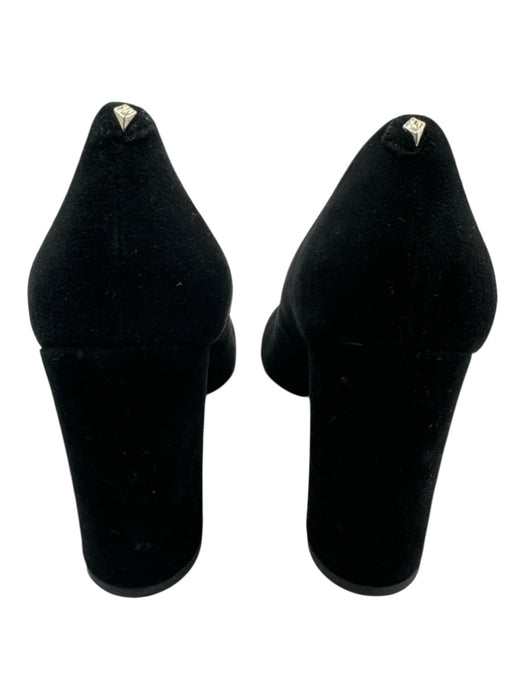 Sam Edelman Shoe Size 7.5 Black Leather Suede Block Heel Pumps Black / 7.5