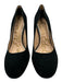 Sam Edelman Shoe Size 7.5 Black Leather Suede Block Heel Pumps Black / 7.5