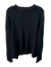 Vince Size L Black Wool Blend V Neck Ribbed Long Sleeve Sweater Black / L