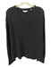 Vince Size L Black Wool Blend V Neck Ribbed Long Sleeve Sweater Black / L