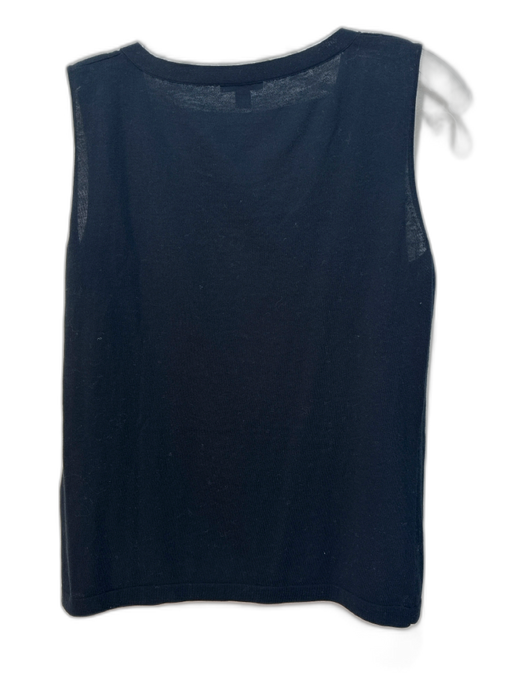 Lafayette 148 Size M Black Cotton Tank top Sleeveless Top Black / M