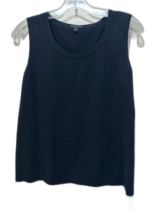 Lafayette 148 Size M Black Cotton Tank top Sleeveless Top Black / M