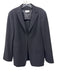 Akris Punto Size 14 Black Wool Lapel Textured Thin Blazer Jacket Black / 14