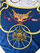 Hermes Navy Blue, Yellow, Red, White Silk Filigree Carriage Coat of Arms scarf Navy Blue, Yellow, Red, White / 90cm