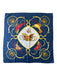 Hermes Navy Blue, Yellow, Red, White Silk Filigree Carriage Coat of Arms scarf Navy Blue, Yellow, Red, White / 90cm