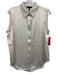 Rag & Bone Size M White Polyester Sleeveless Collar Button Up Top White / M