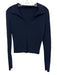 Lululemon Size S Navy Blue Merino Wool Blend Long Sleeve Cable Knit Collar Top Navy Blue / S