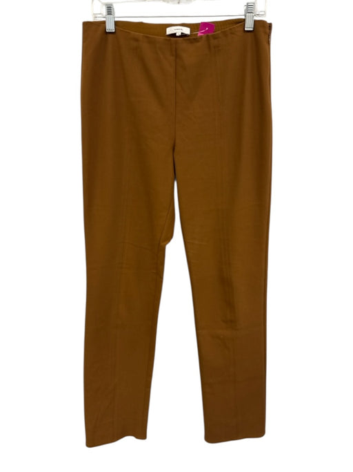 Vince Size L Brown Cotton Blend Side Zip Center Seam High Rise Pants Brown / L