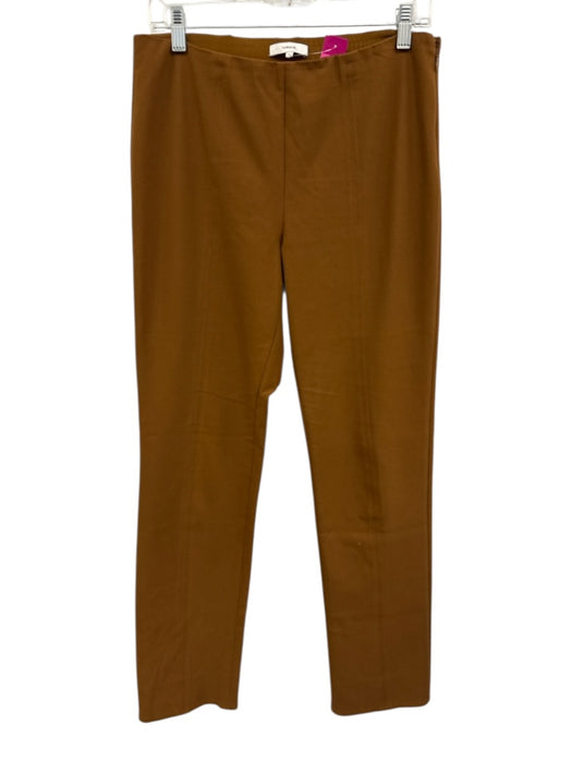 Vince Size L Brown Cotton Blend Side Zip Center Seam High Rise Pants Brown / L