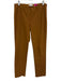 Vince Size L Brown Cotton Blend Side Zip Center Seam High Rise Pants Brown / L