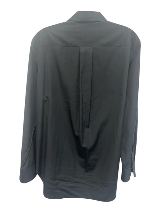 Rag & Bone Size M Black Cotton Long Sleeve Button Up Collar Long Top Black / M