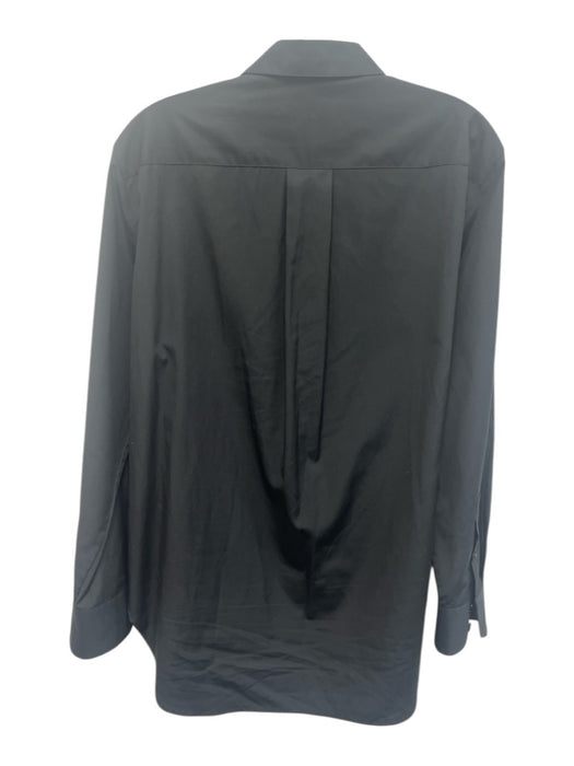 Rag & Bone Size M Black Cotton Long Sleeve Button Up Collar Long Top Black / M