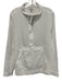 LL Bean Size L White Cotton Half Zip Textured Front Pocket Thin Jacket White / L