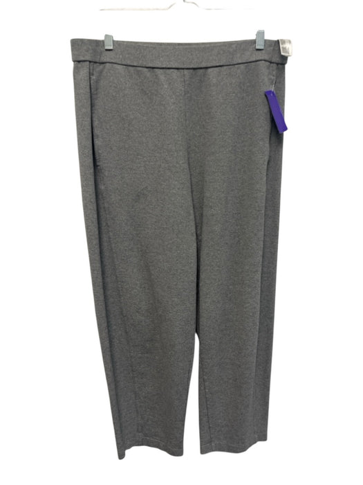 Eileen Fisher Size M Gray Cotton Elastic Waist Heathered Pockets Pants Gray / M