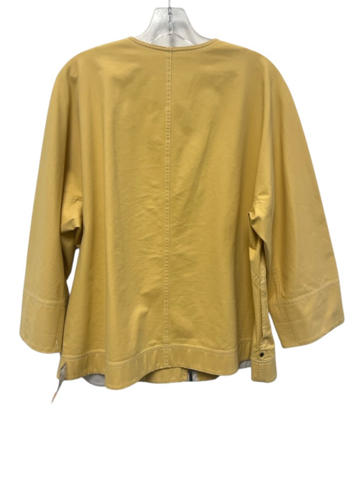 Lafayette 148 Size estimated M Yellow Missing Fabric Tag Snaps Jacket Yellow / estimated M