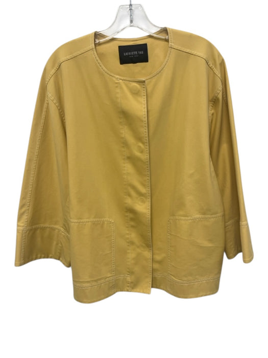 Lafayette 148 Size estimated M Yellow Missing Fabric Tag Snaps Jacket Yellow / estimated M