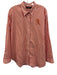Lauren Ralph Lauren Size XL Orange & White print Cotton Button Down Top Orange & White print / XL