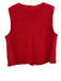 Eileen Fisher Size L Red Wool V Neck Button Down Sleeveless Vest Red / L