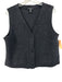Eileen Fisher Size L Charcoal Gray Wool Button Down V Neck Vest Charcoal Gray / L