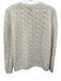 Joie Size L White Cashmere Cable Knit Long Sleeve Sweater White / L