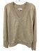 Banana Republic Size XL Light Beige Cotton Blend V Neck Ribbed Detail Sweater Light Beige / XL
