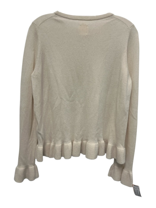 Jardin Des Orangers Size estimated M Cream Cashmere Blend Peplum Sweater Cream / estimated M