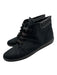 Bottega Veneta Shoe Size 39 Black Canvas & Leather Woven Detail Lace Up Sneakers Black / 39