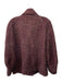 Akris Size 14 Purple & Beige Wool Blend Tweed Collared Button Up Jacket Purple & Beige / 14
