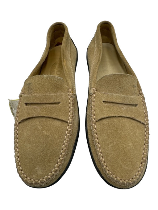 Tod's Shoe Size 39 Beige Suede Rubber Sole Penny Loafer Loafers Beige / 39