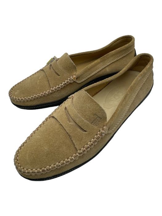 Tod's Shoe Size 39 Beige Suede Rubber Sole Penny Loafer Loafers Beige / 39