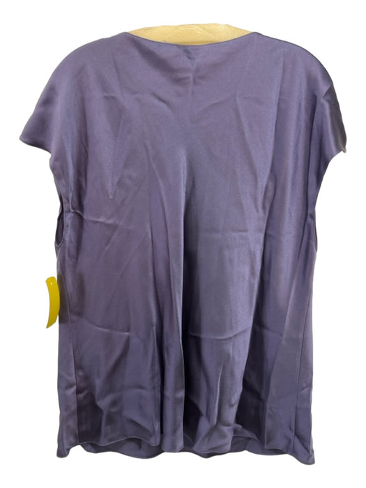 Vince Size XL Purple Silk Draped Neckline Sleeveless Top Purple / XL
