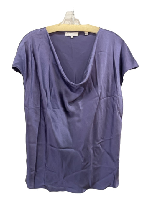 Vince Size XL Purple Silk Draped Neckline Sleeveless Top Purple / XL