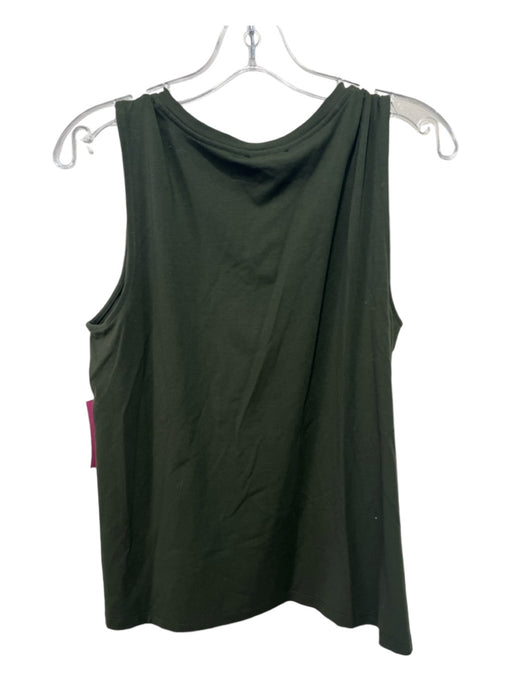 Eileen Fisher Size M Deep Green Tencel Blend V Neck Sleeveless Tank Top Deep Green / M