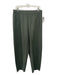 Eileen Fisher Size M Green Cotton Elastic Waist Textured Tapered Pockets Pants Green / M