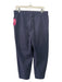 Eileen Fisher Size M Navy Cotton Elastic Waist Textured Tapered Pockets Pants Navy / M