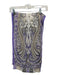 Etro White & Purple Silk Sheer Paisley Raw Edge Rectangle scarf White & Purple / S